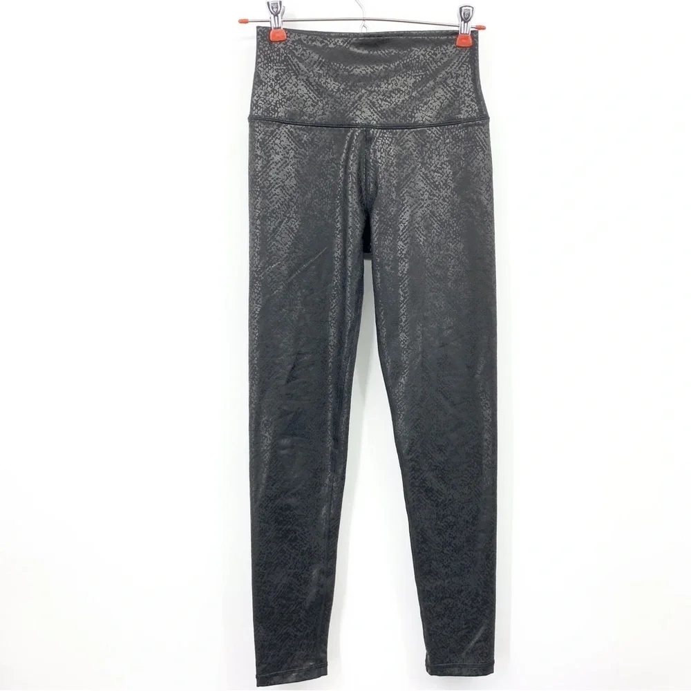 Offline Aerie American Eagle Women Small Pants Leggings‎ Black Shine High Rise